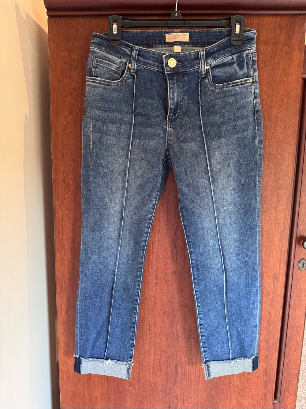 Kut from the Kloth “Amy” crop straight leg denim
